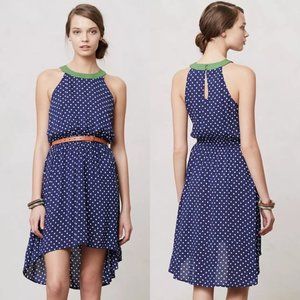 Anthropologie Lilka Lark High Low Polka Dot Dress Size Large